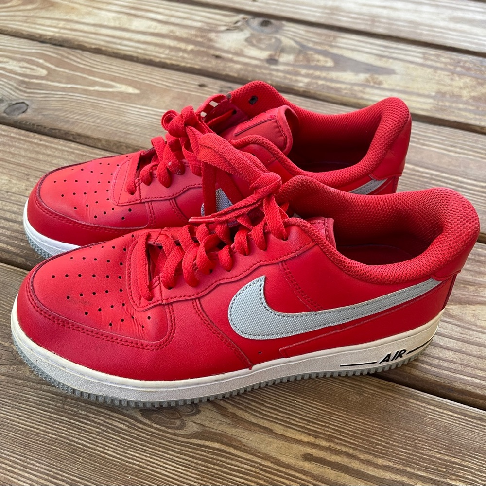 Nike Air Force 1 Low Red White Sneakers Women’s Size 8